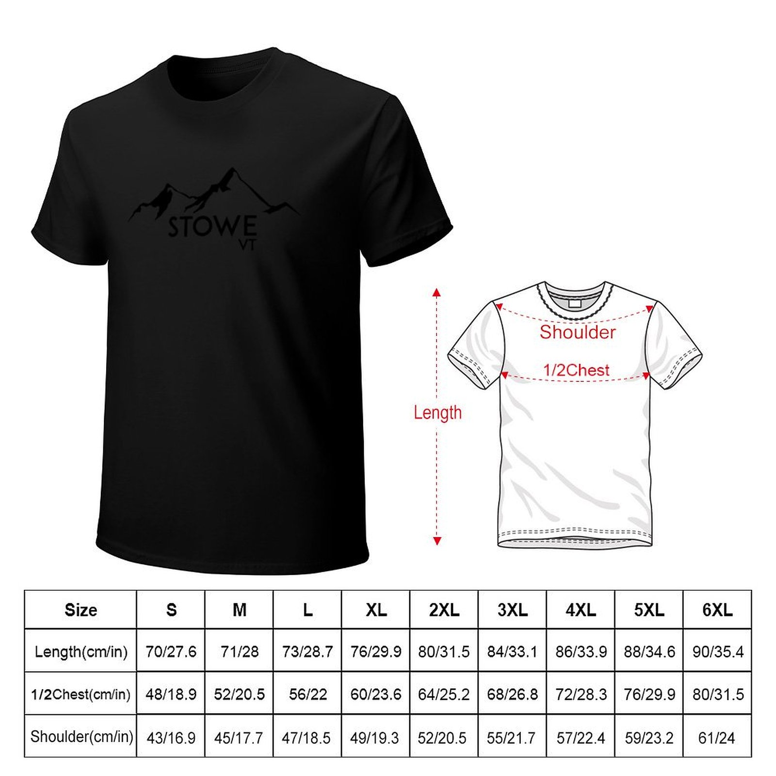 STOWE VERMONT T-shirt uni à co - Mountain Biking Vermont avis et prix